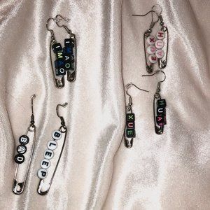 Custom word Earrings